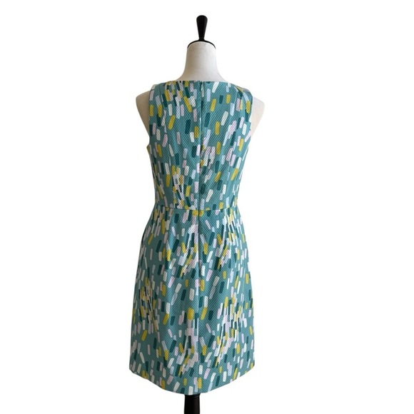 BODEN Sleeveless V-Neck Confetti Print Sheath Dress with Pockets Size 4 - Picture 7 of 16